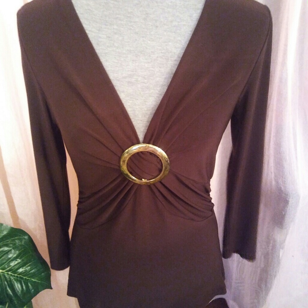COPY - Chocolate Brown Slinky Top